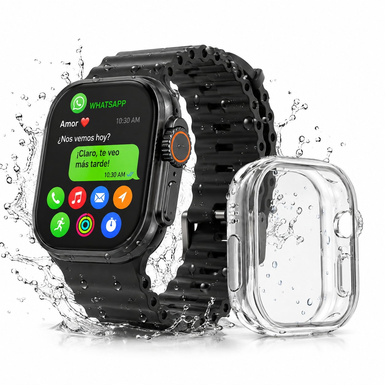 SMARTWATCH PRO MAX ULTRA 5 (100 % SUMERGIBLE 💦 RESPONDE WHATSAPP 📱)