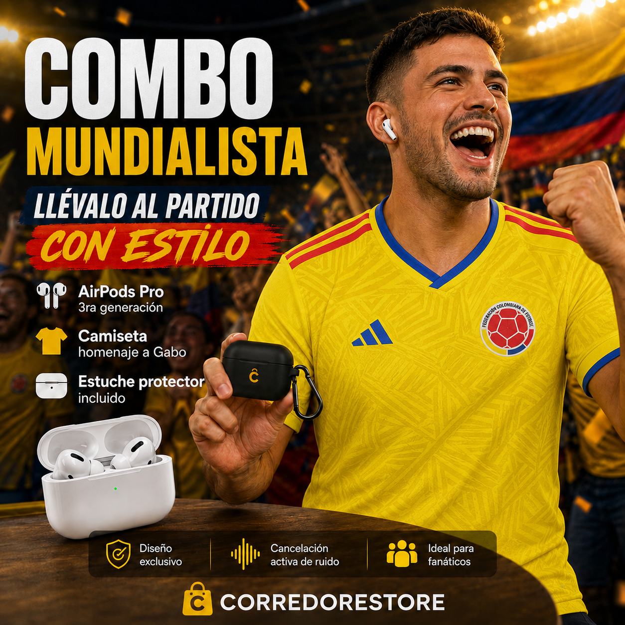 COMBO MUNDIALISTA (CAMISETA + AIRPODS)