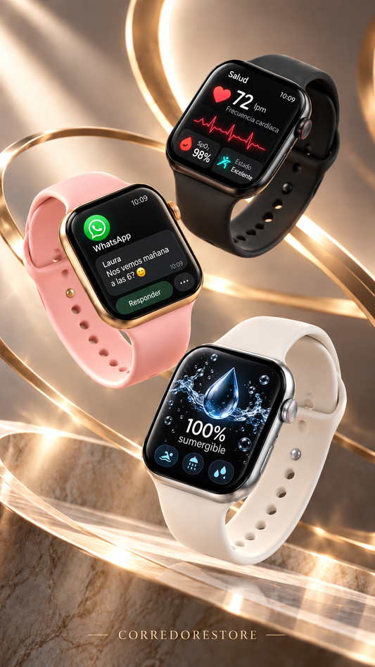 SMARTWATCH SERIE 12 (100 % SUMERGIBLE 💦 RESPONDE WHATSAPP + IMAGENES + TELEGRAM 📱)